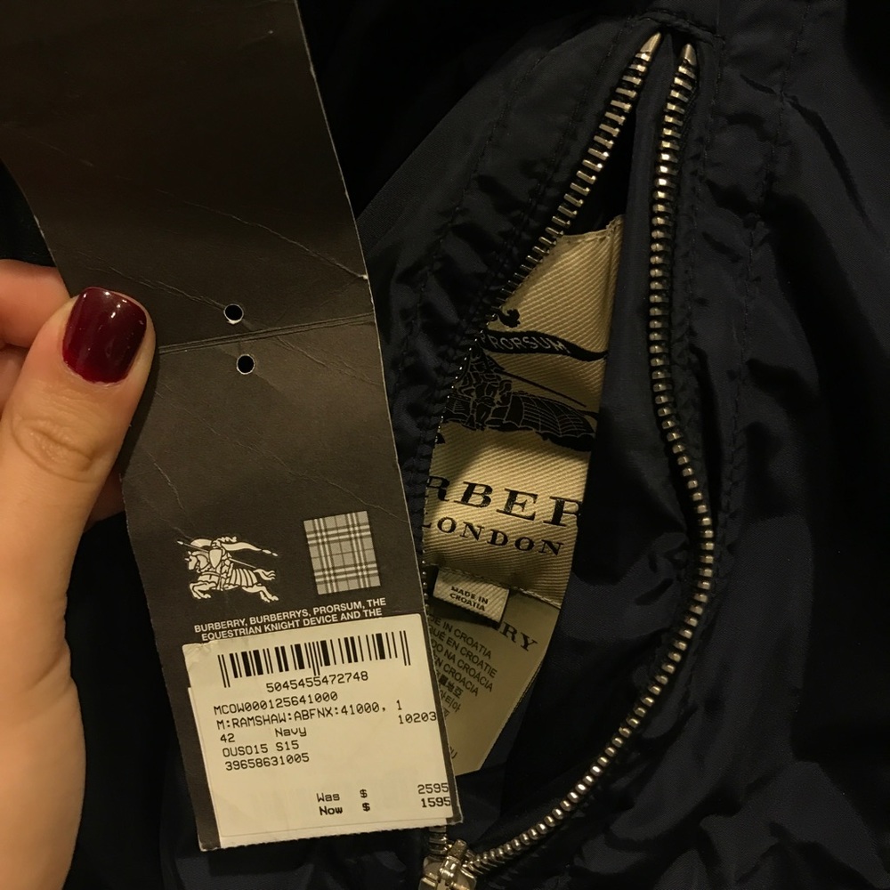 Men's Burberry
Ramshaw Leather Bomber Jacket Navy - Picture 4 of 6
