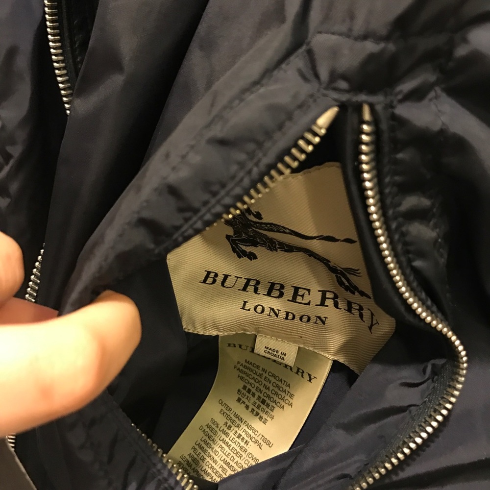 Men's Burberry
Ramshaw Leather Bomber Jacket Navy - Picture 5 of 6