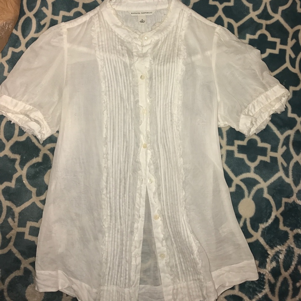 Banana republic frayed button-down