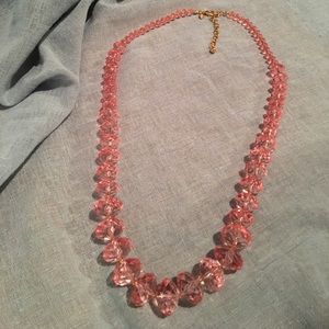Pink, sparkly statement necklace