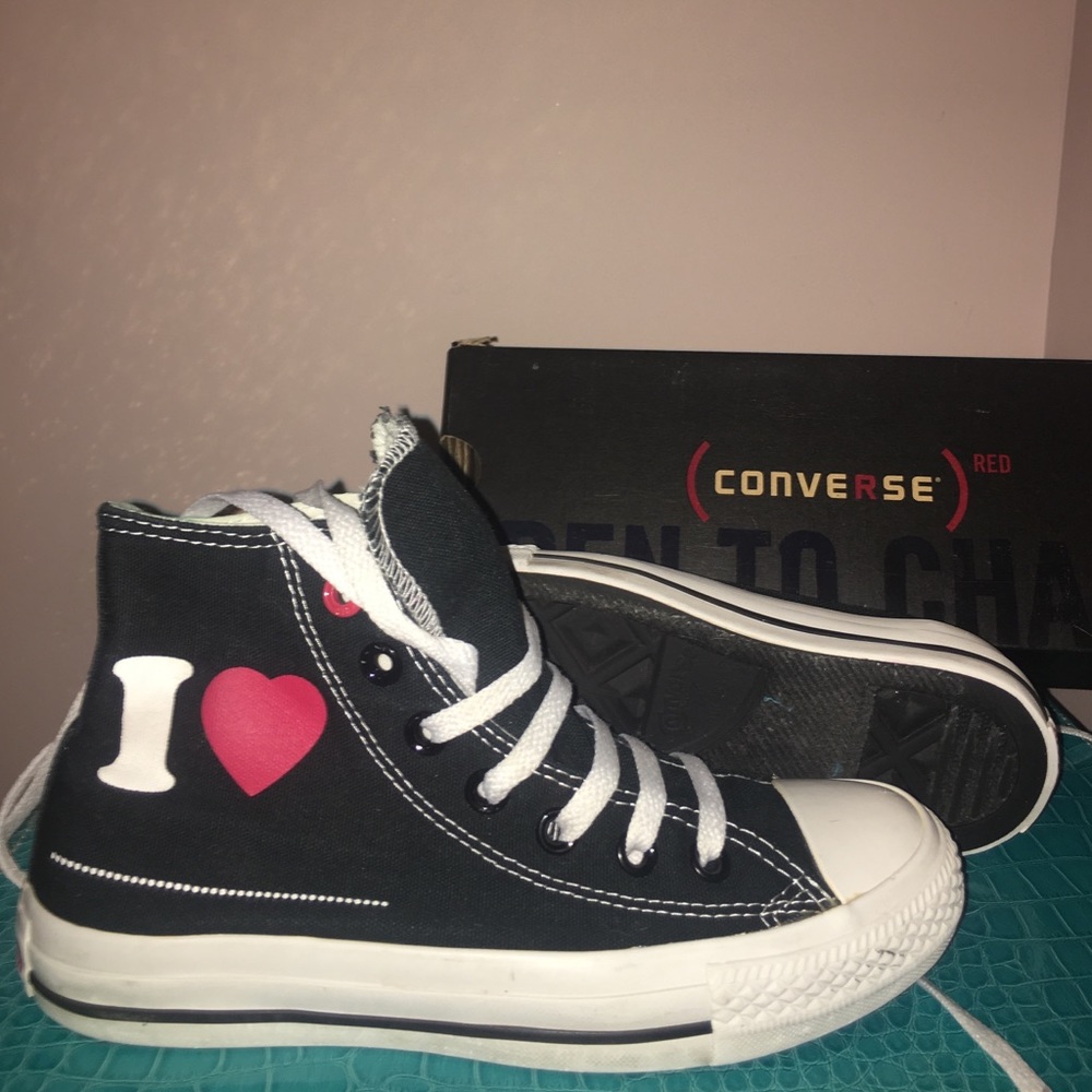 Black and white Converse (RED)