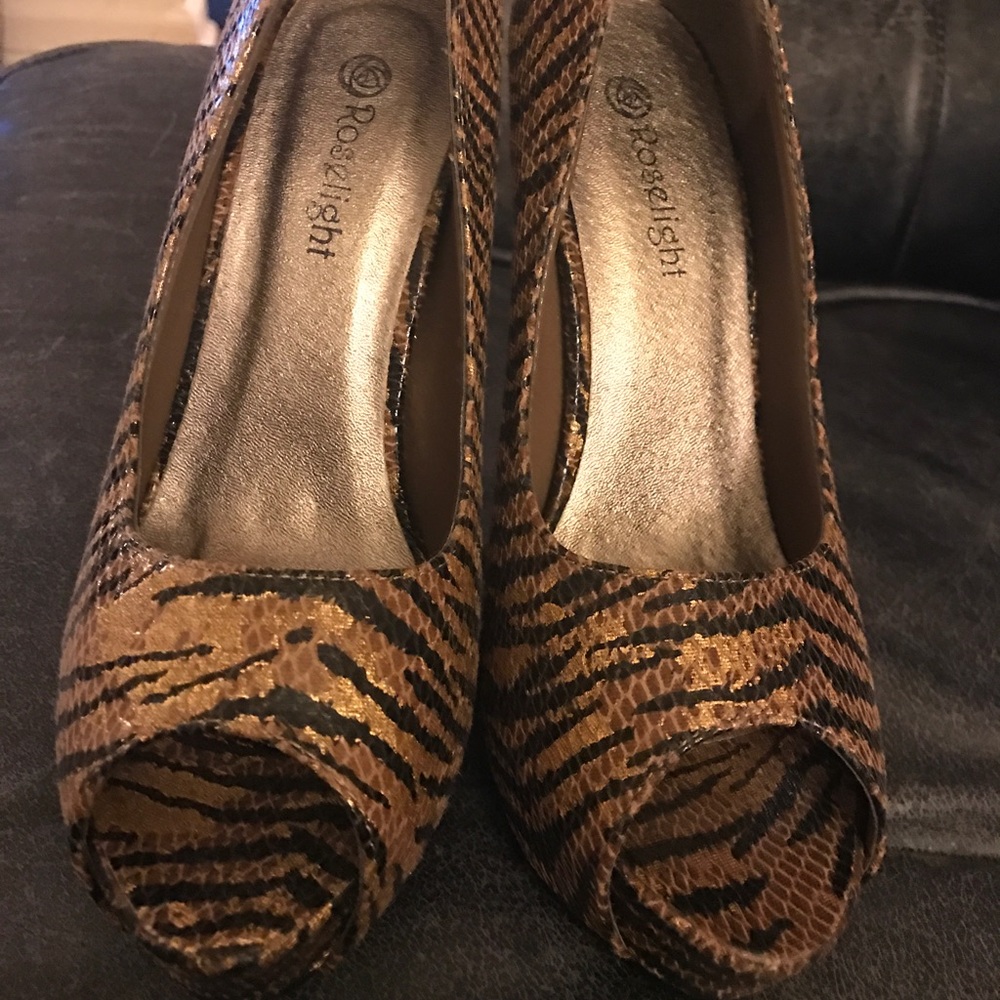 Animal print high heels