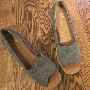 TOMS Denim Wedges