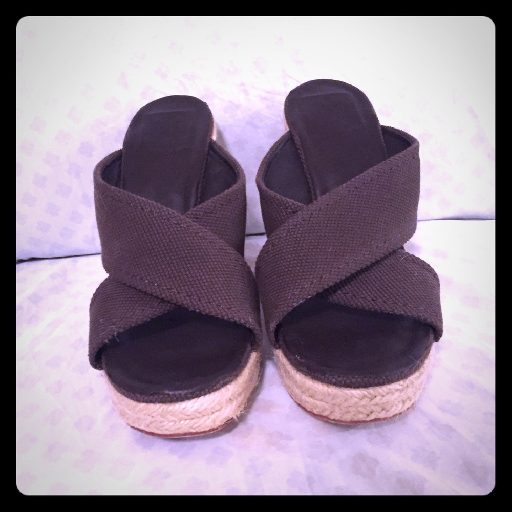 Tory Burch purple wedge