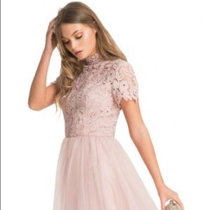 Chi Chi London blush lace gown