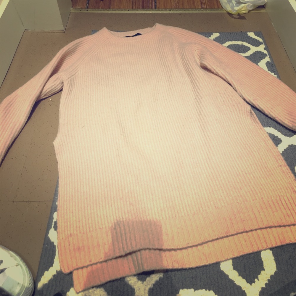 Pink long sleeved sweater