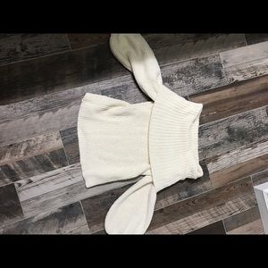 Cream colored off shoulder Sweater