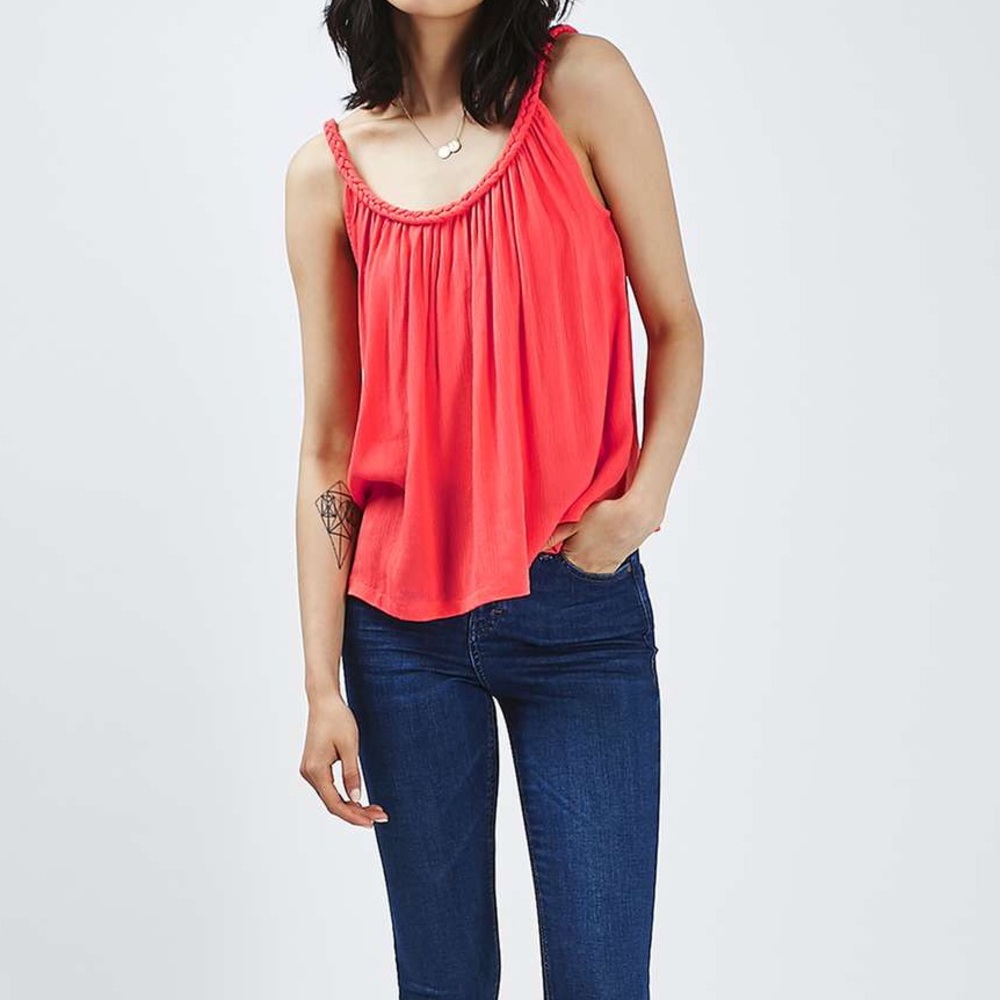 NWT Topshop Plaited Strap Casual Cami Top