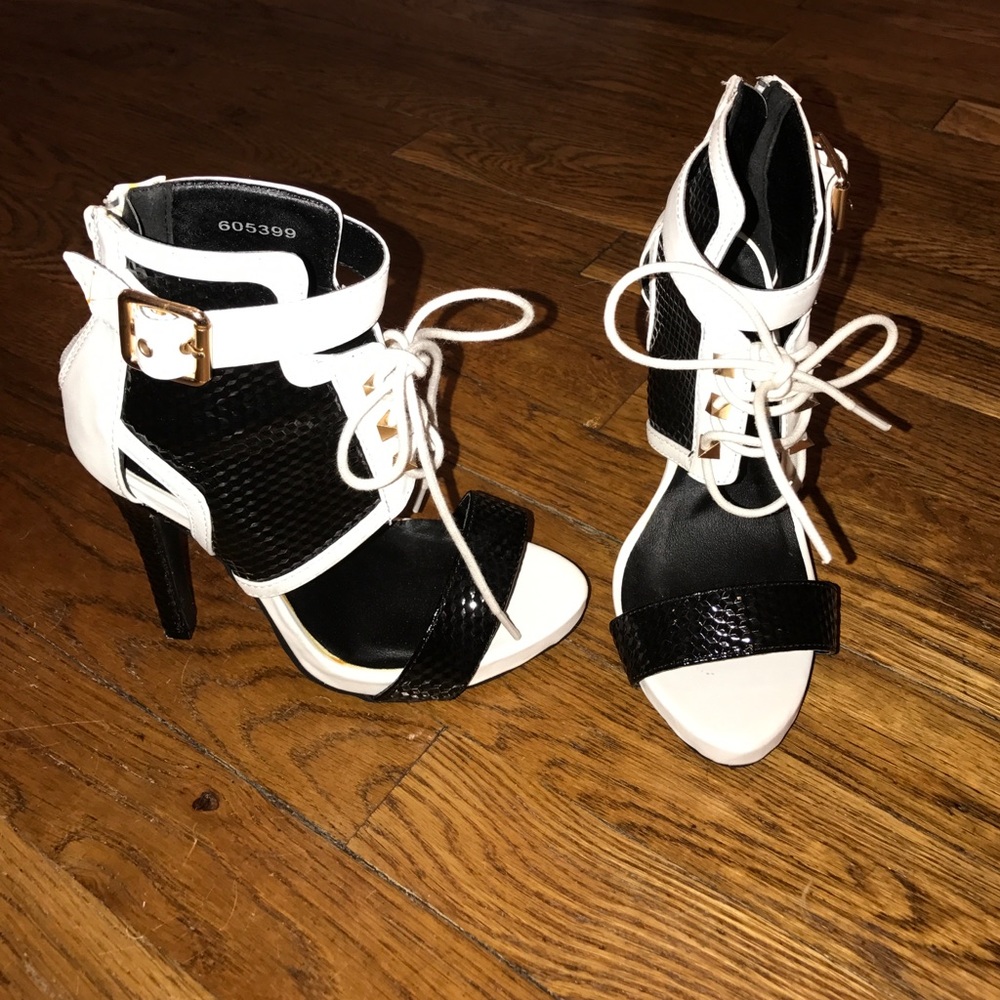 Charlotte Russe Black and White Stilettos