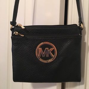 MK black adjustable cross-body