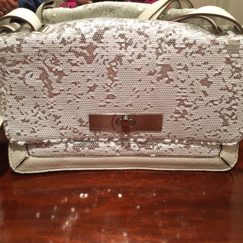 BCBG MAXAZRIA white purse