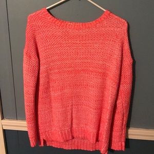 Pink and white sweater