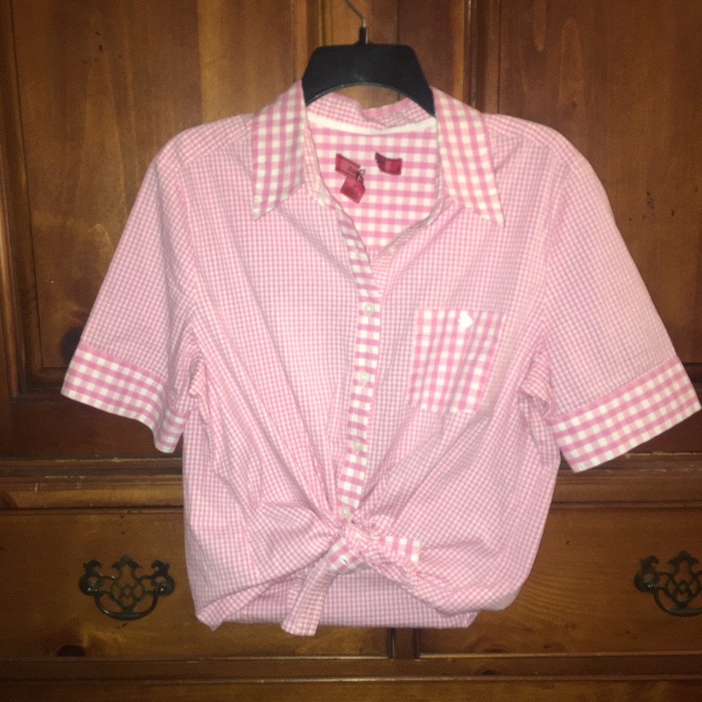 Vintage pink gingham shirt