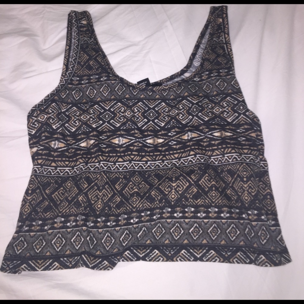 a tribal print crop top