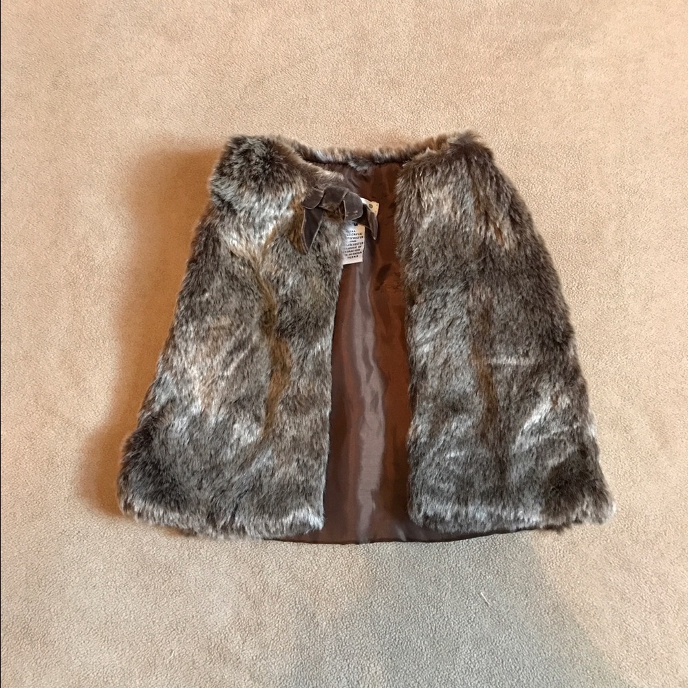 Brown fur vest