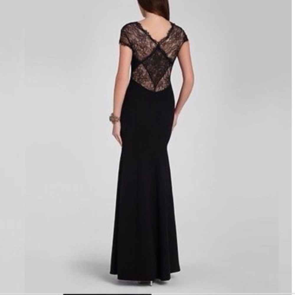 BCBG Julia Fitted Lace Back Gown