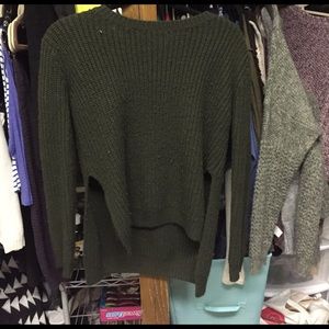 green high in the front low in the back sweater