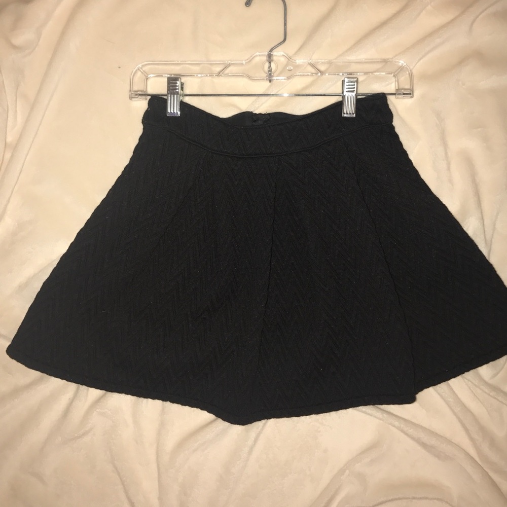 Black flare skirt