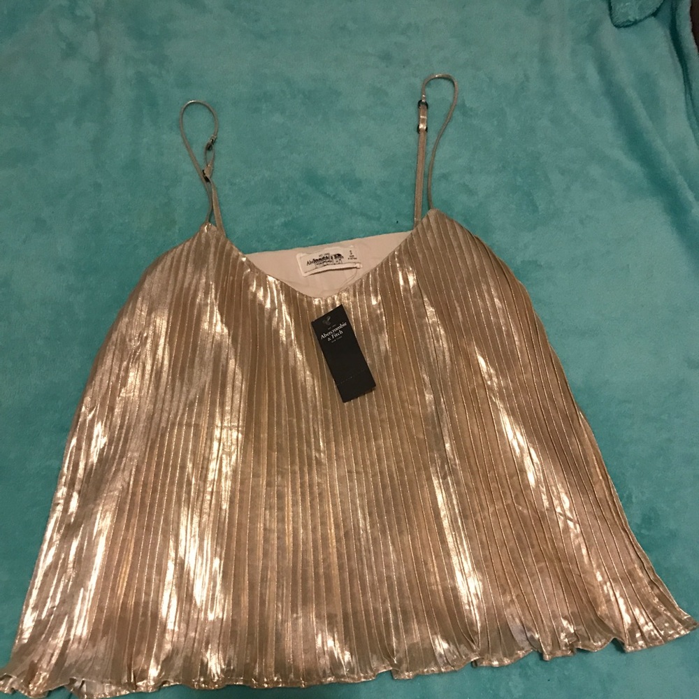 NWT Gold Lamé Type Tank Top