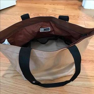 Tan diaper bag