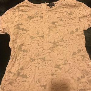 Lavender Lace Short Sleeved Shirt