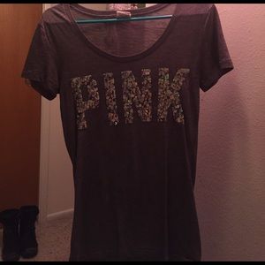 Sequins Victoria secret pink t