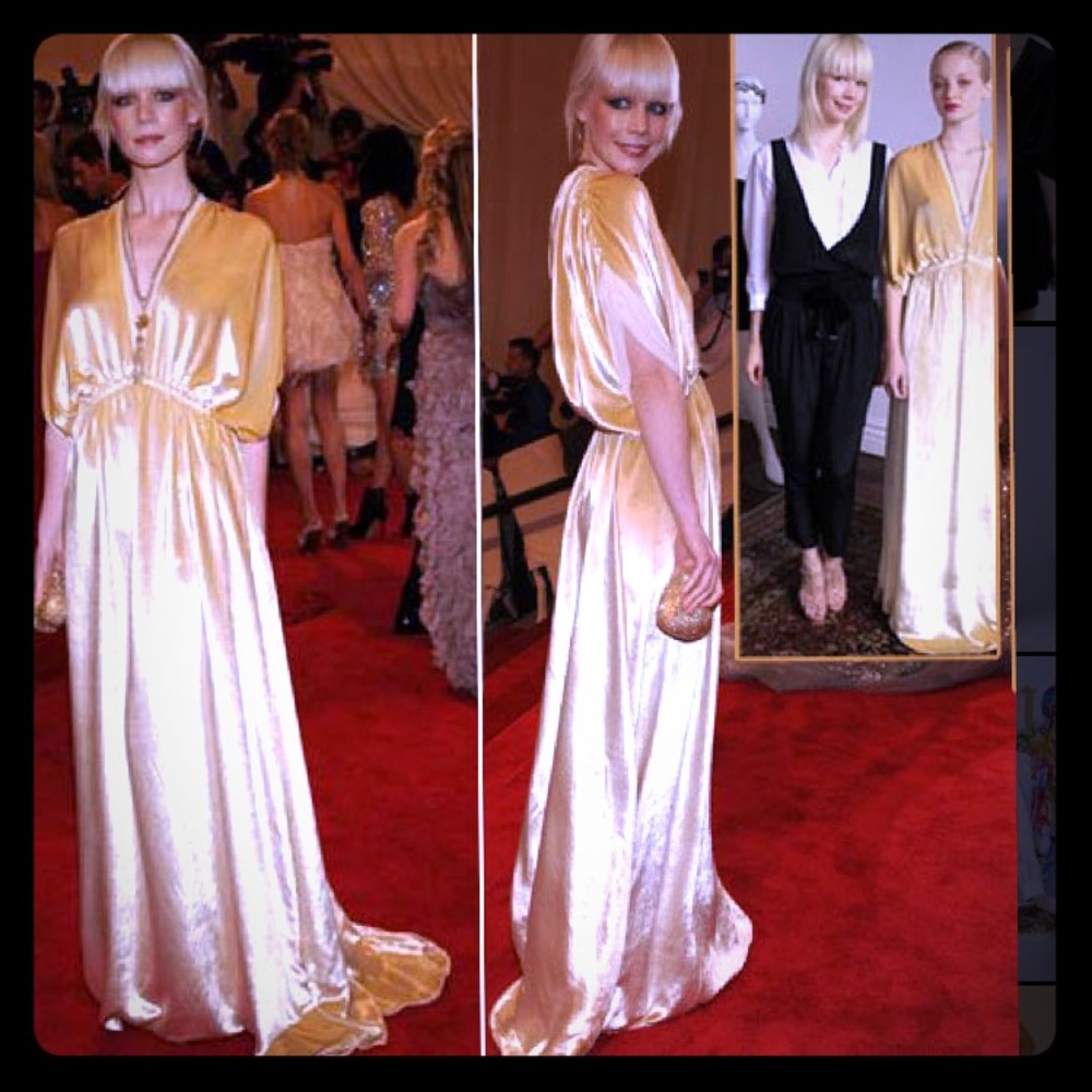 Juicy Couture Erin Fetherston Velvet Golden Gown ✨