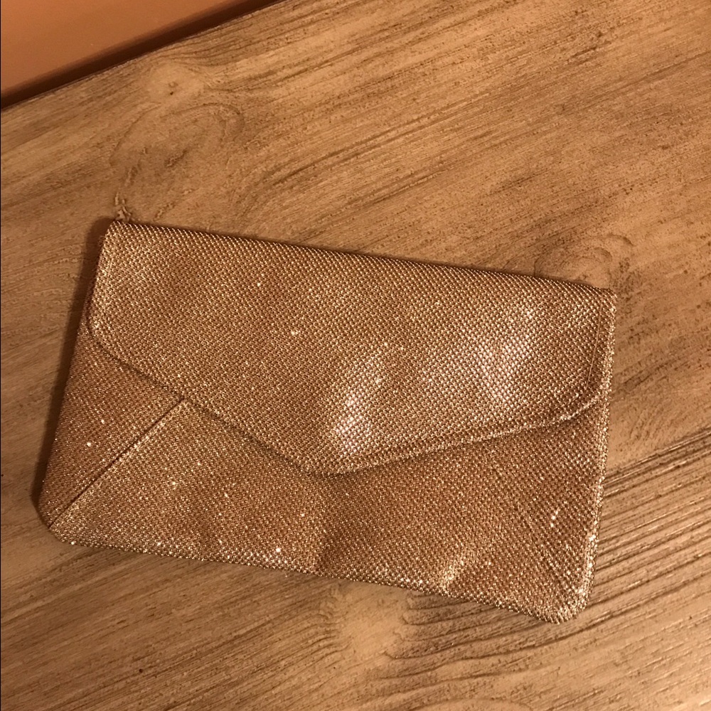 Gold clutch purse