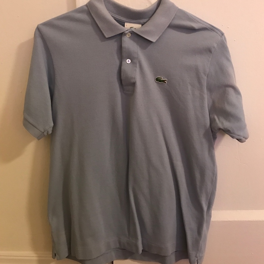Lacoste Men's Light Blue Shirt Size 5