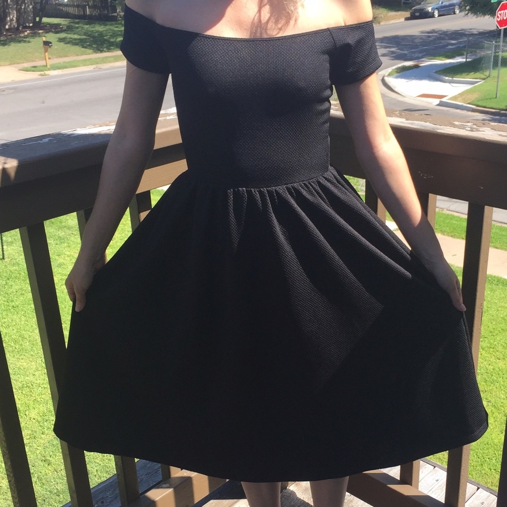 Asos Black Bardot dress