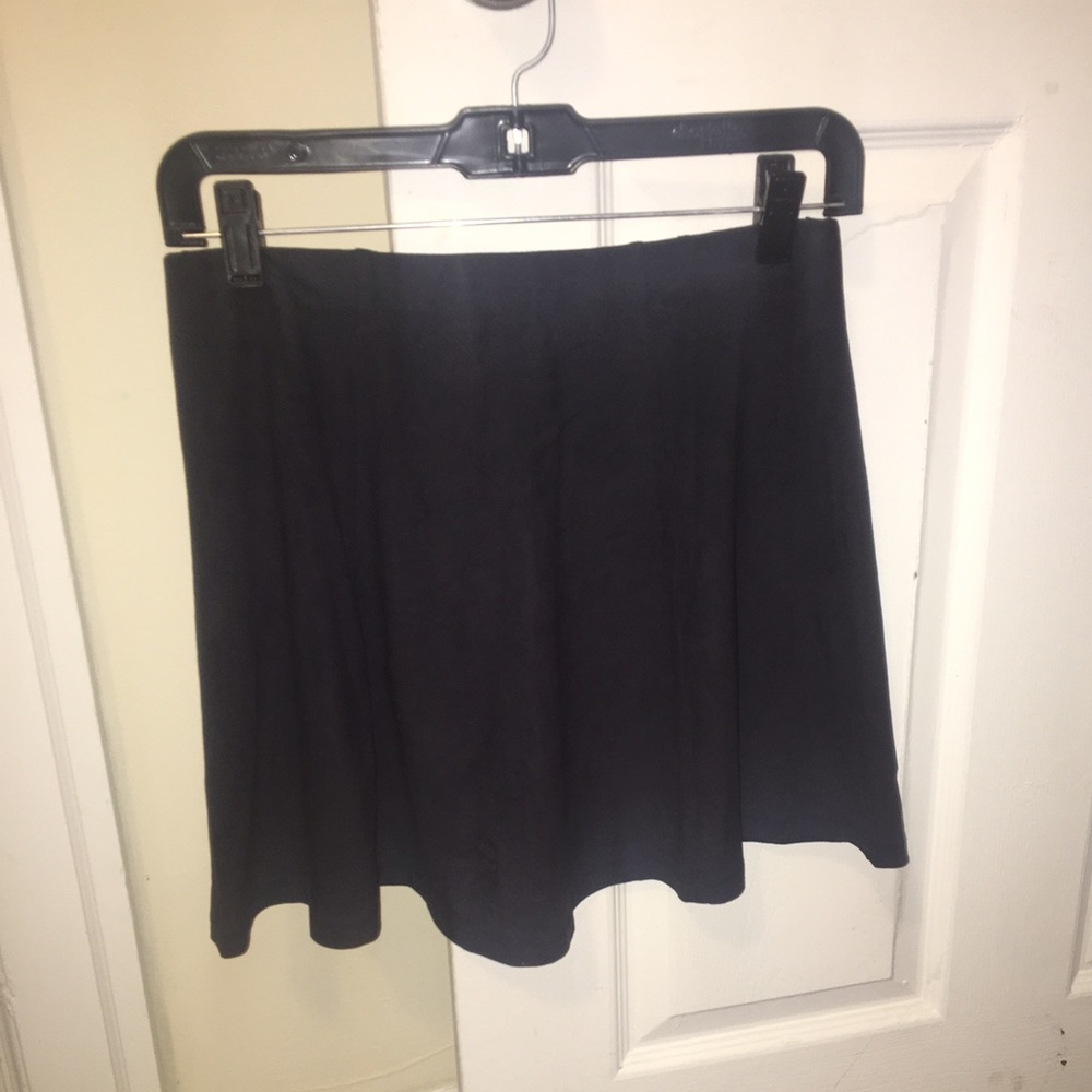 Navy Suede Skirt