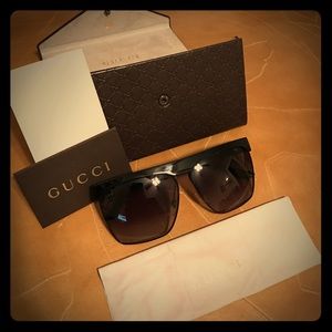 GUCCI GG4215/S LJ4 JJ  Shiny Black Crystal