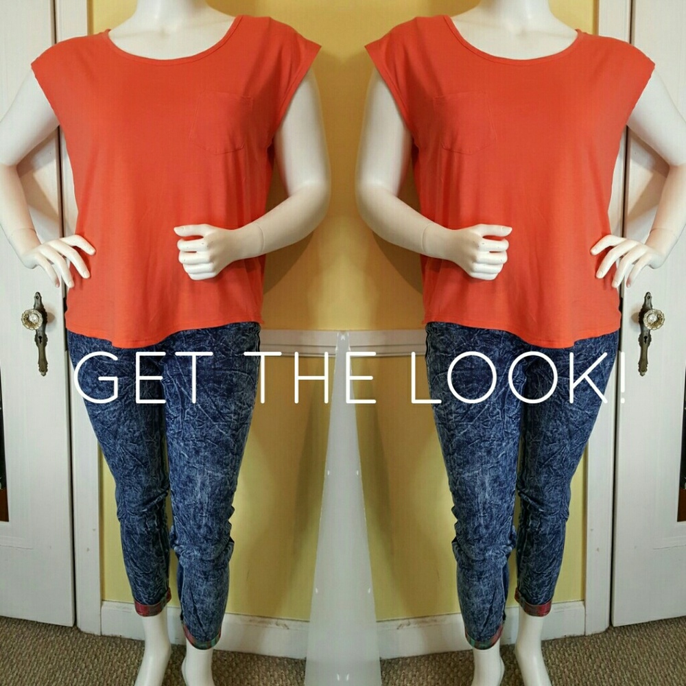 Bundle deal!  Shirt and acid washed jeans.