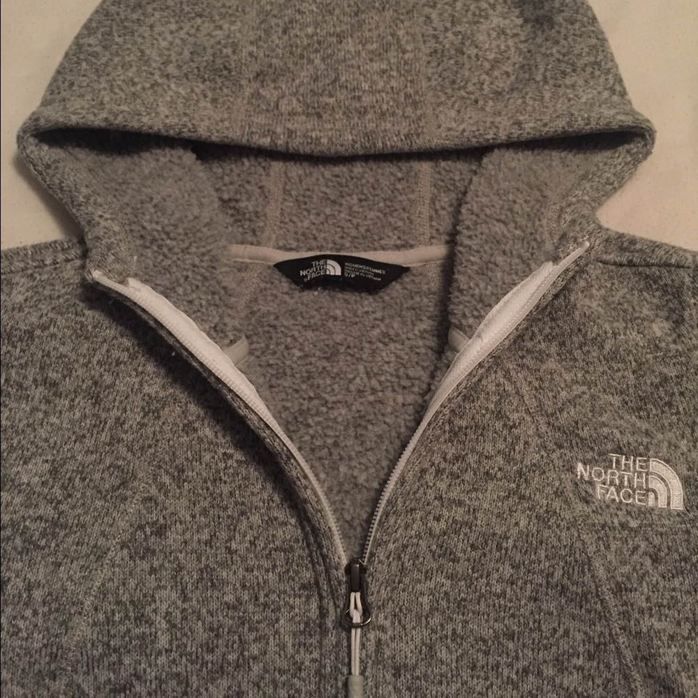 Heathered grey North Face zip up