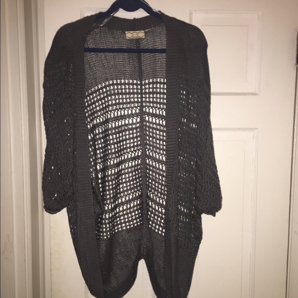 Grey Knit Cardigan