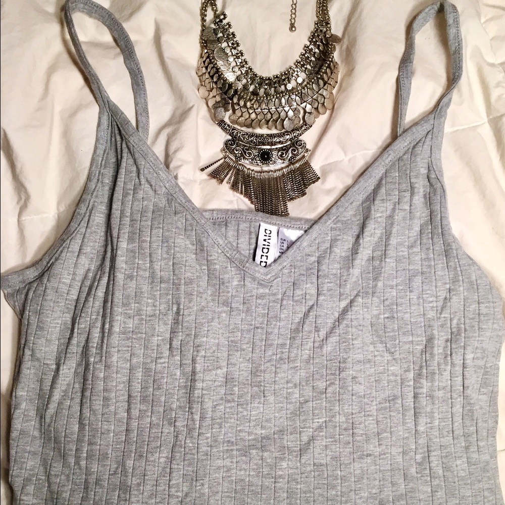 Grey Crop Top