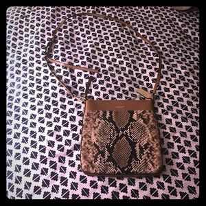 Coach leather and fabric crossbody bag