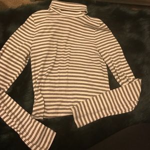 Striped turtleneck