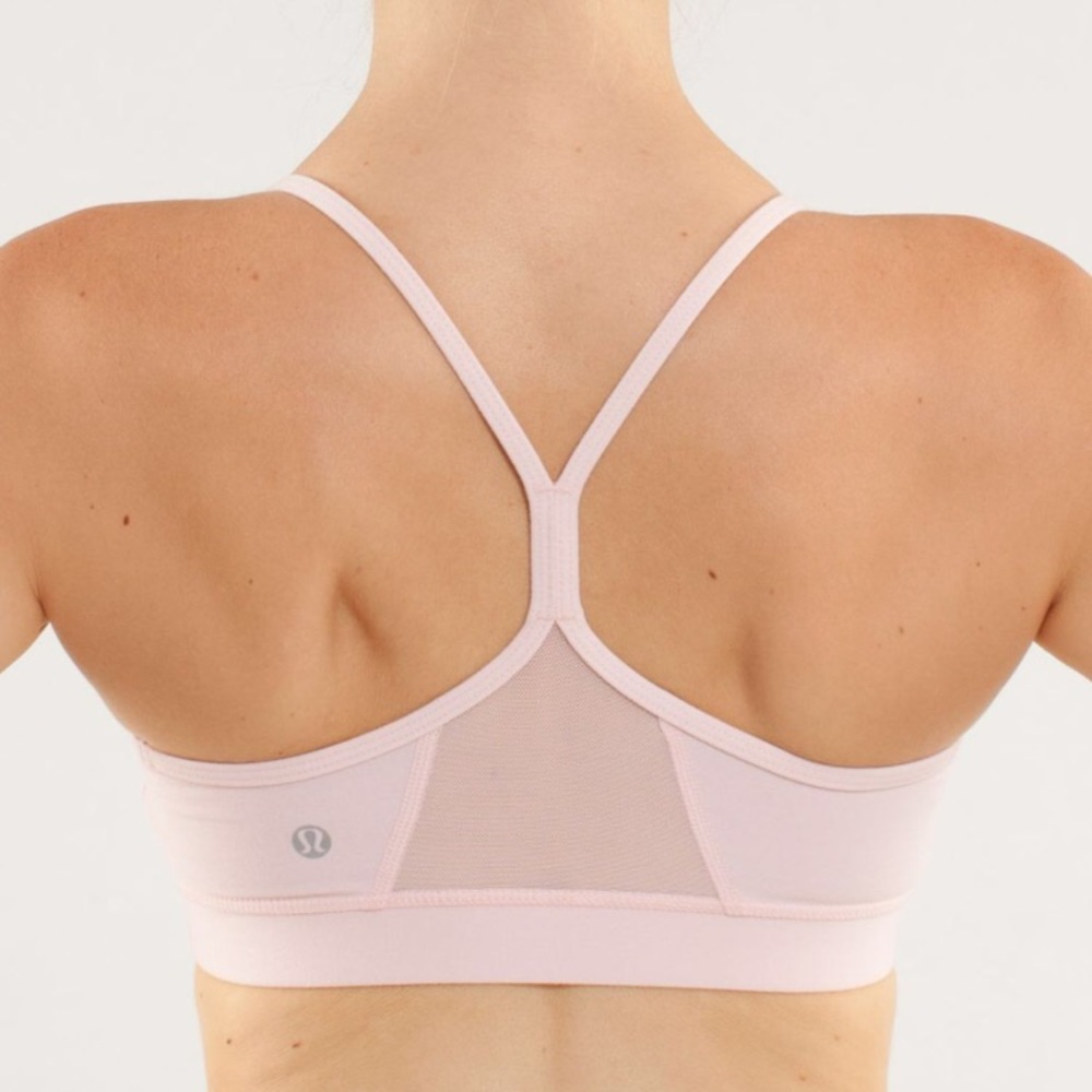 Light pink Lululemon Flow Y bra 6