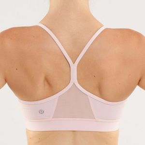 Light pink Lululemon Flow Y bra 6