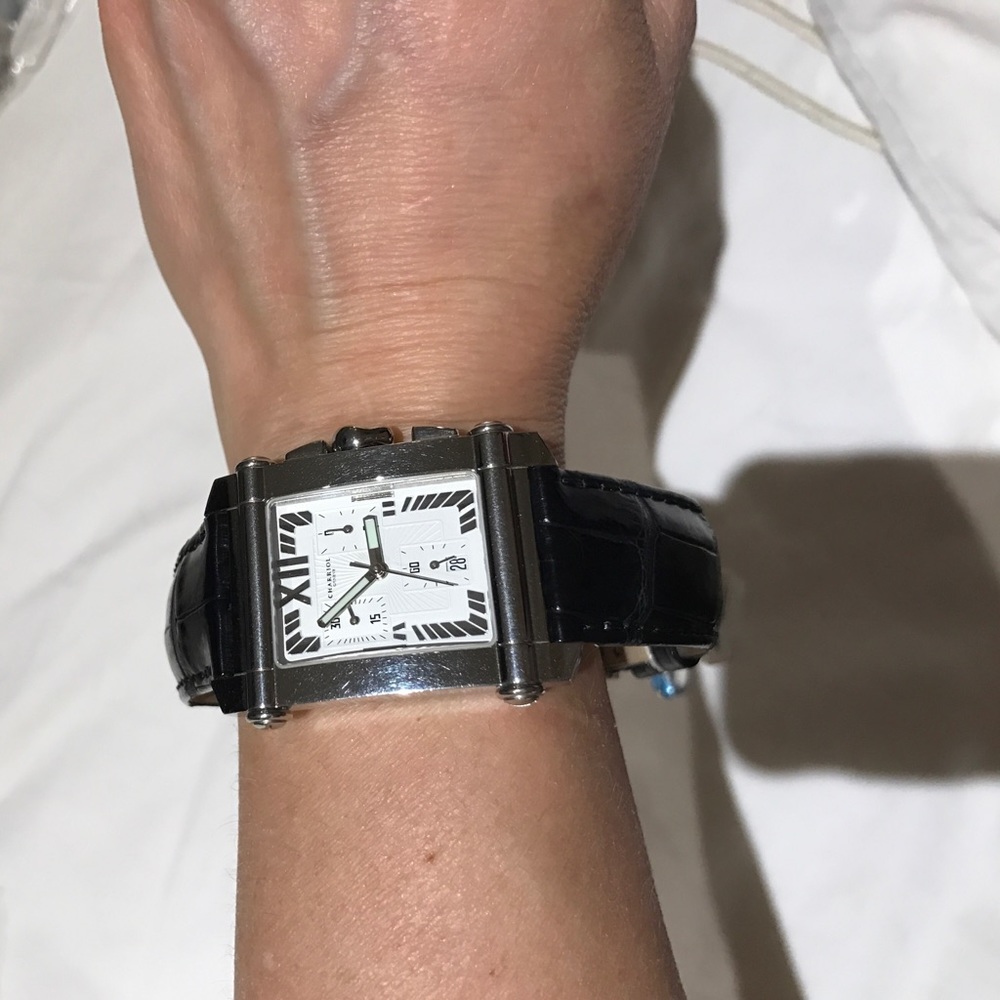 Authentic unisex CHARRIOL crocodile black band