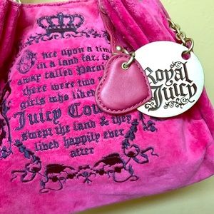 Authentic Hot Pink Juicy Couture Velour Purse
