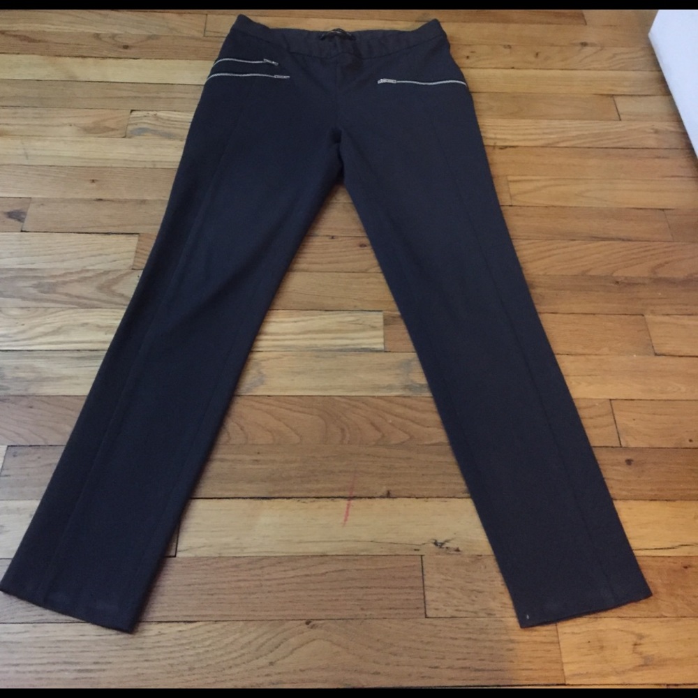 Zara grey pants with zipper detail
