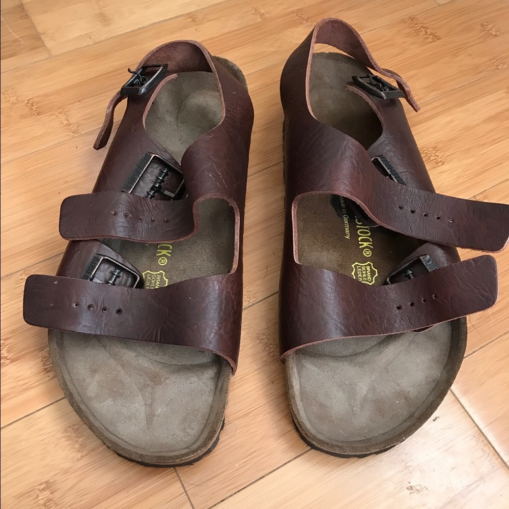Men's Birkenstock leather sandals