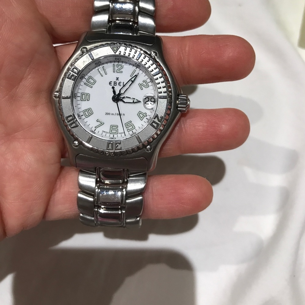 Unisex authentic Ebel stainless steel watch