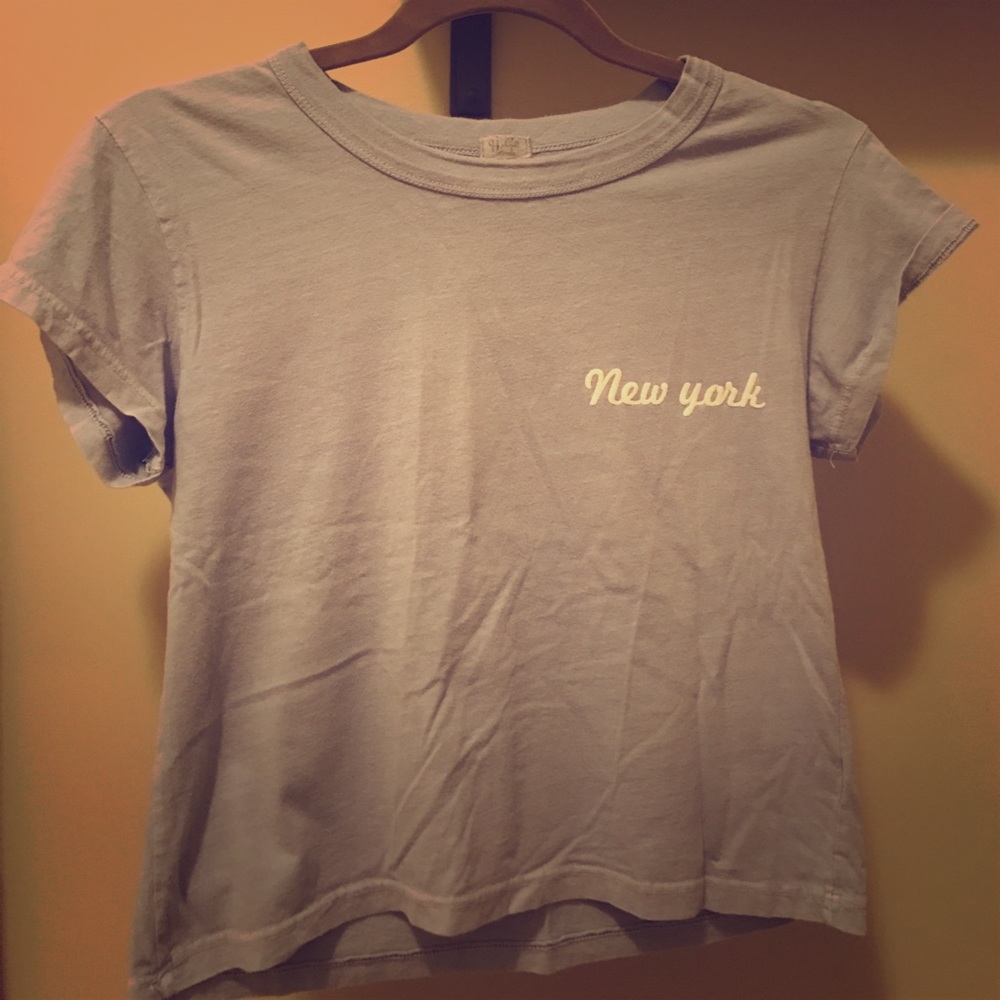 New York Blue Crop Top