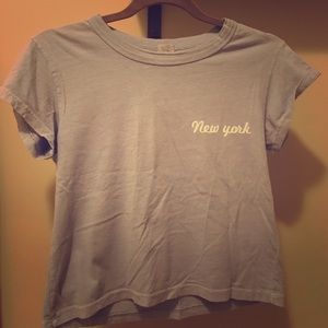 New York Blue Crop Top