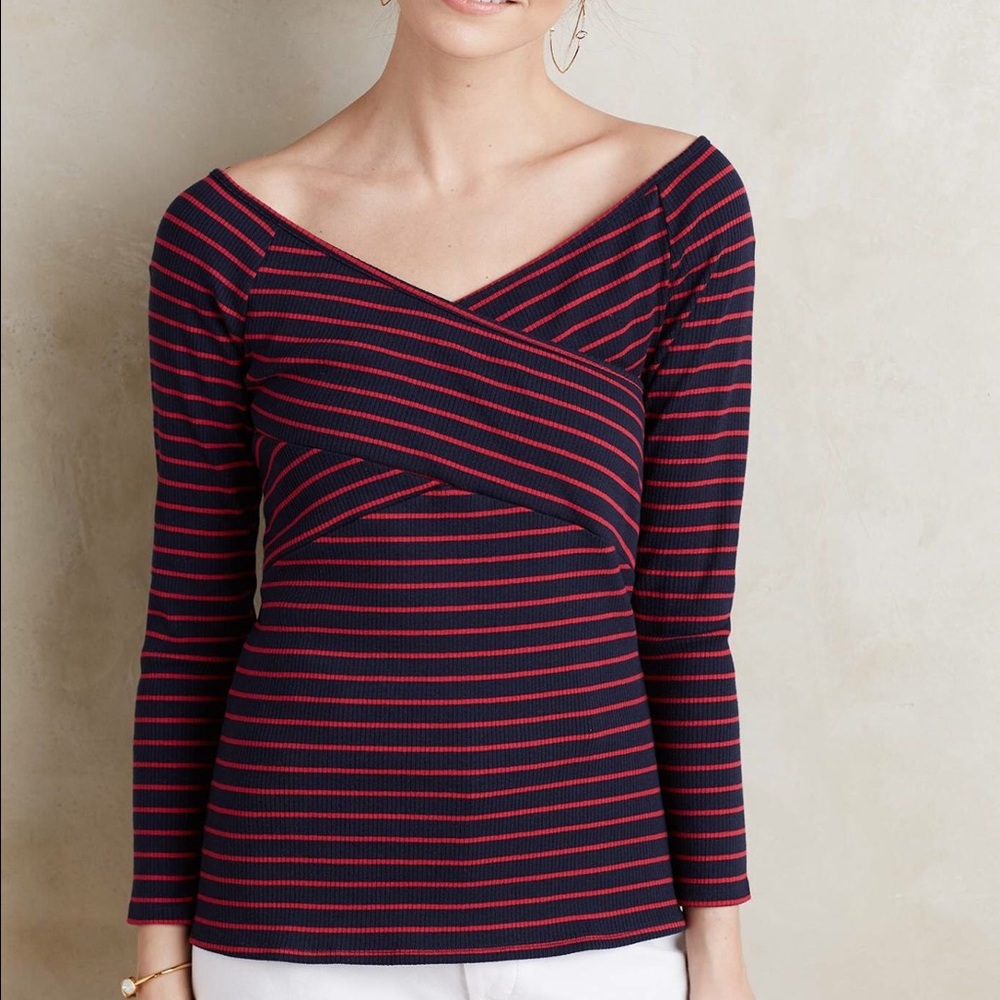 Deletta stripe top. Medium. Never worn.