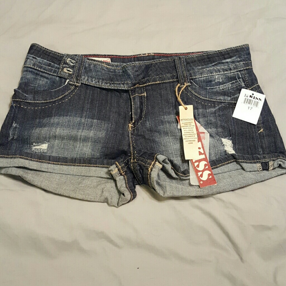 Distressed Jean shorts