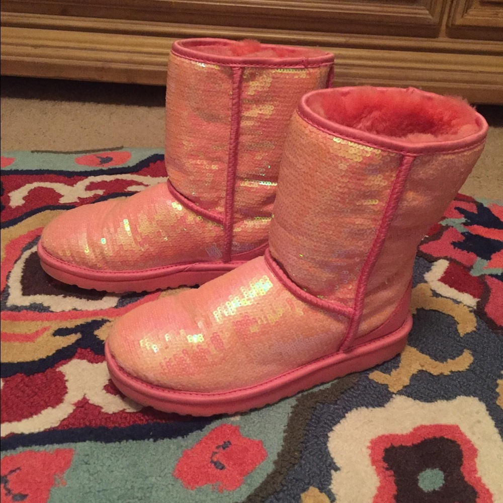 Authentic Pink Sparkle UGG Boots